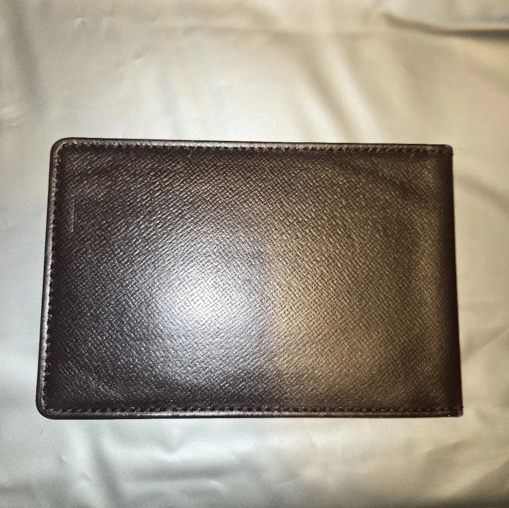Louis Vuitton Leather ID Holder (Dark Brown)